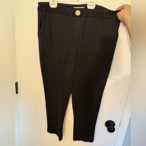Elegant Black Straight Leg Women's Pants